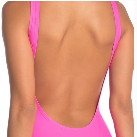 Adidas Low Back Pink and Blue Swim Suit - Picture 3 of 7